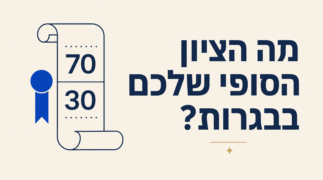 מה הציון הסופי שלכם בבגרות?