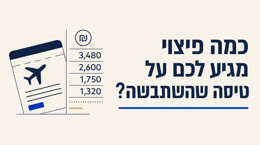 כמה פיצוי מגיע לכם על טיסה שהשתבשה?