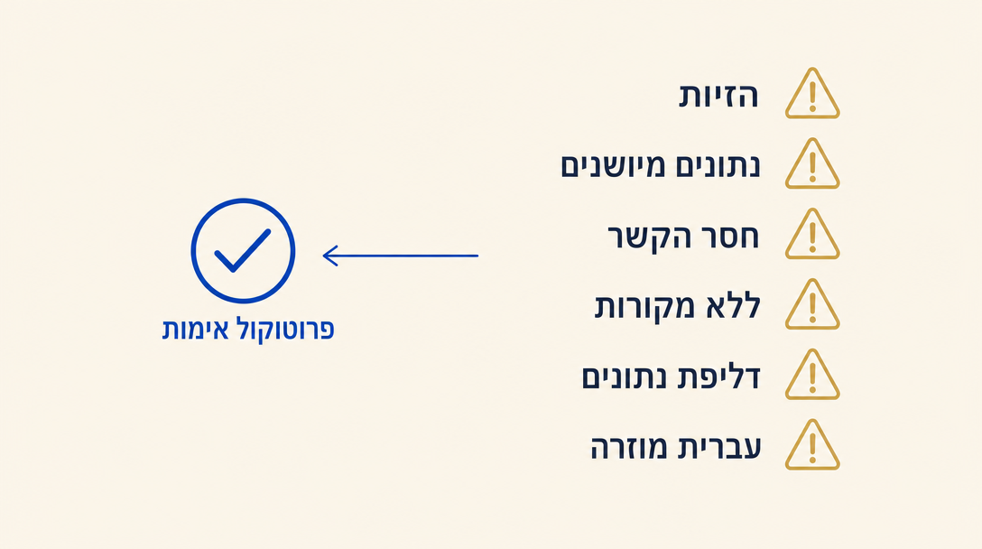 ששת דפוסי הכשל ופרוטוקול האימות