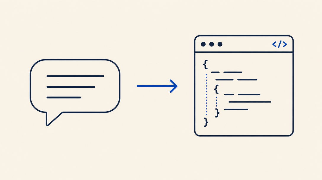 Illustration: writing code in natural language with AI